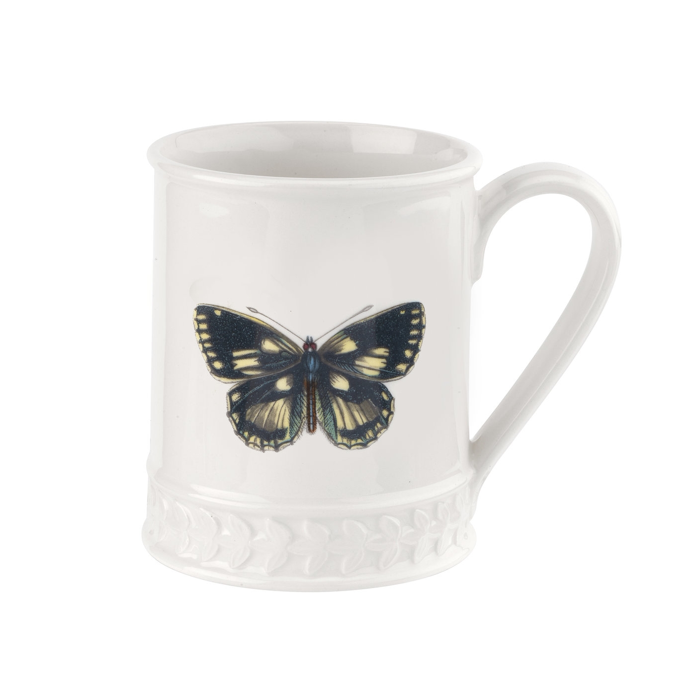 Botanic Garden Harmony Embossed 16 fl.oz. Tankard, Marbled Butterfly image number null