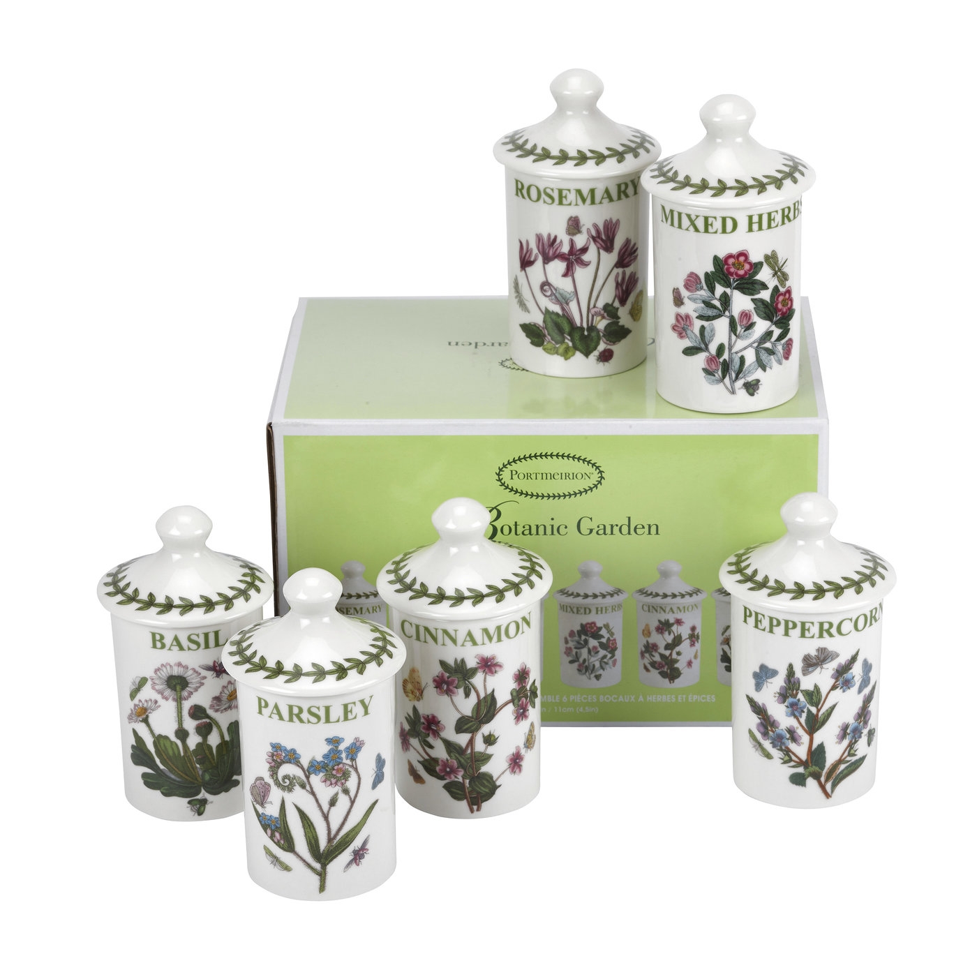 Botanic Garden Herb & Spice Jars Set of 6 image number null