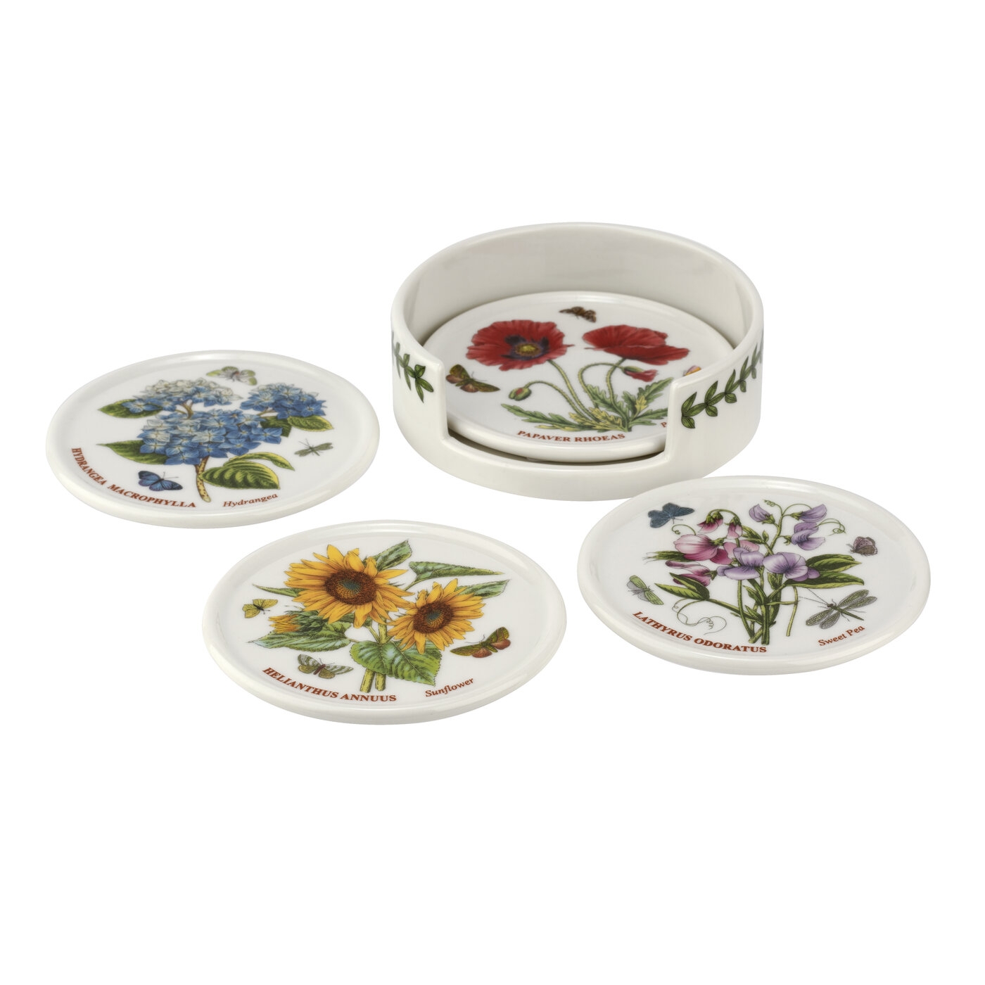 Botanic Garden Ceramic Coasters with Holder image number null