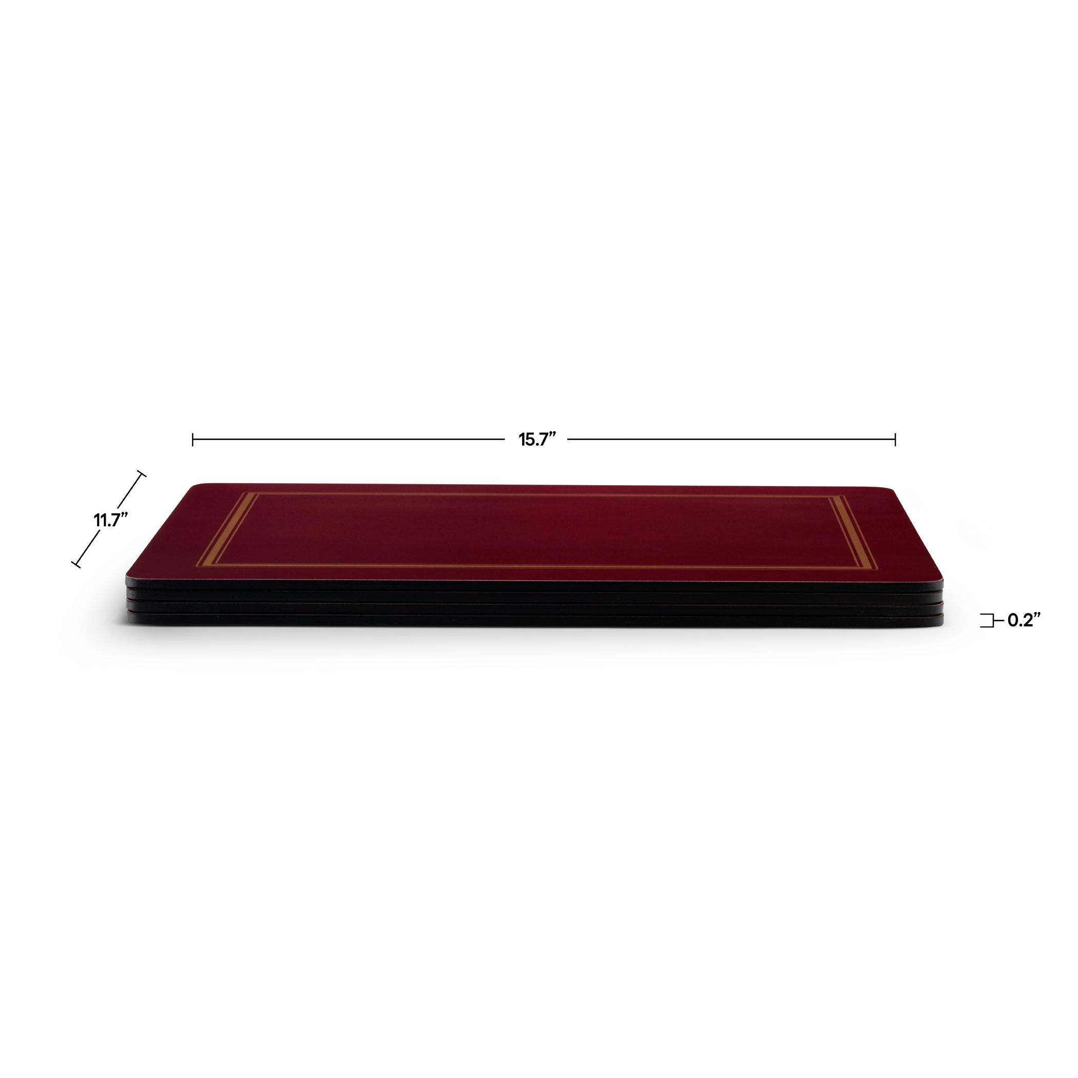Classic Burgundy Set of 4 Placemats image number null