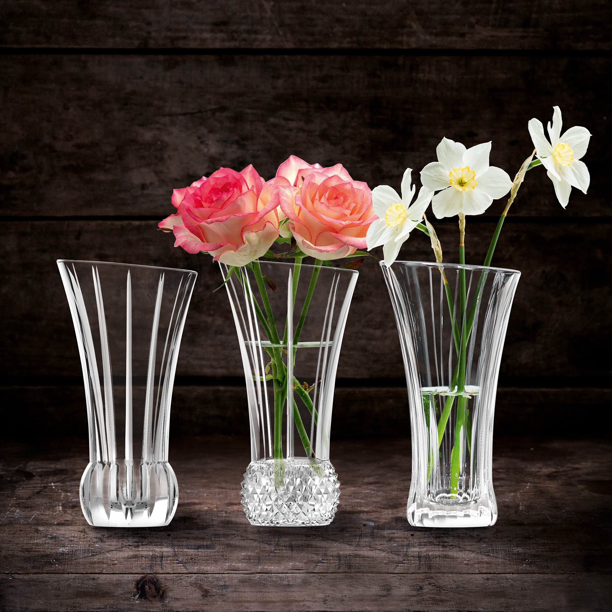Nachtmann Spring Set of 3 Glass Vases image number null