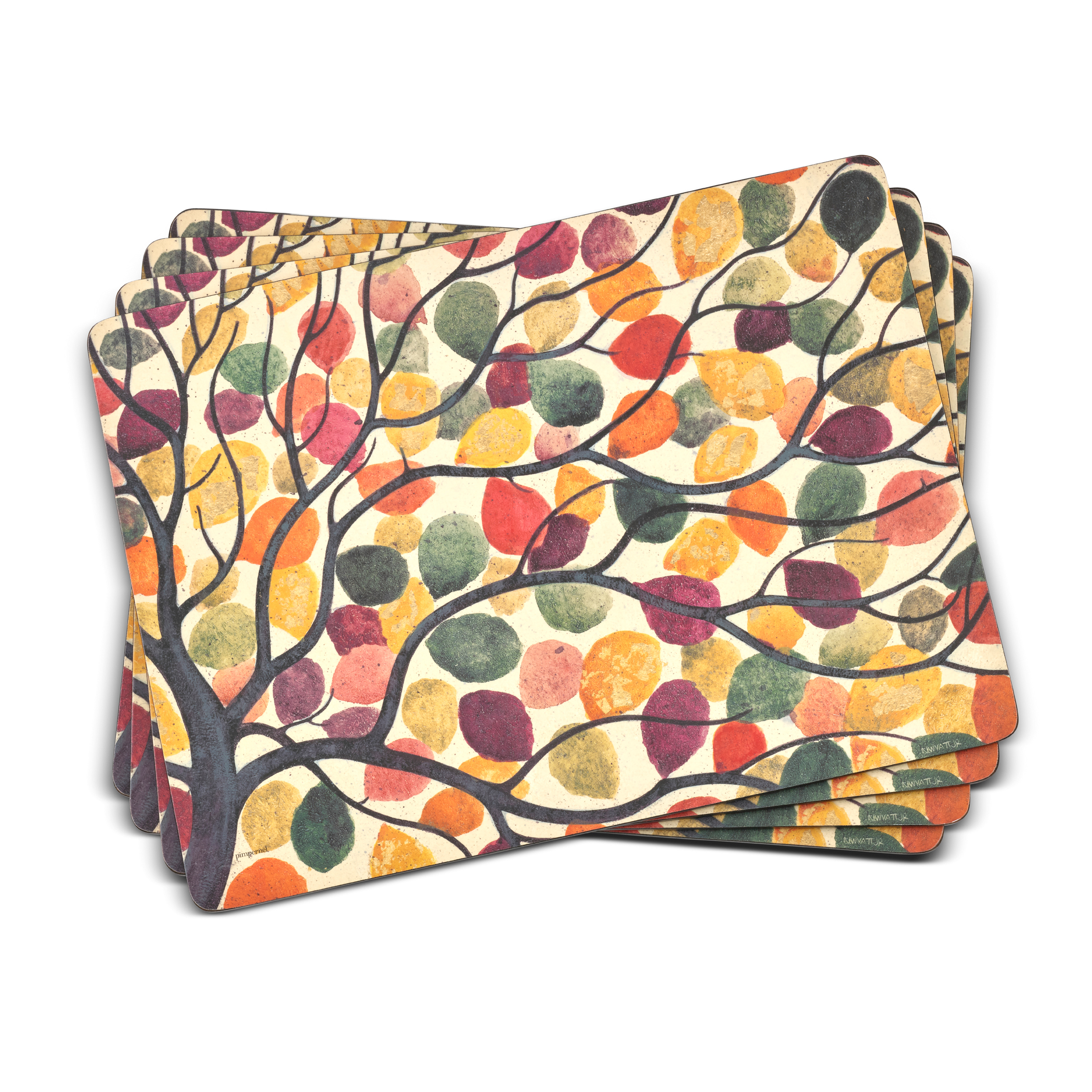 Dancing Branches Set of 4 Large Placemats image number null