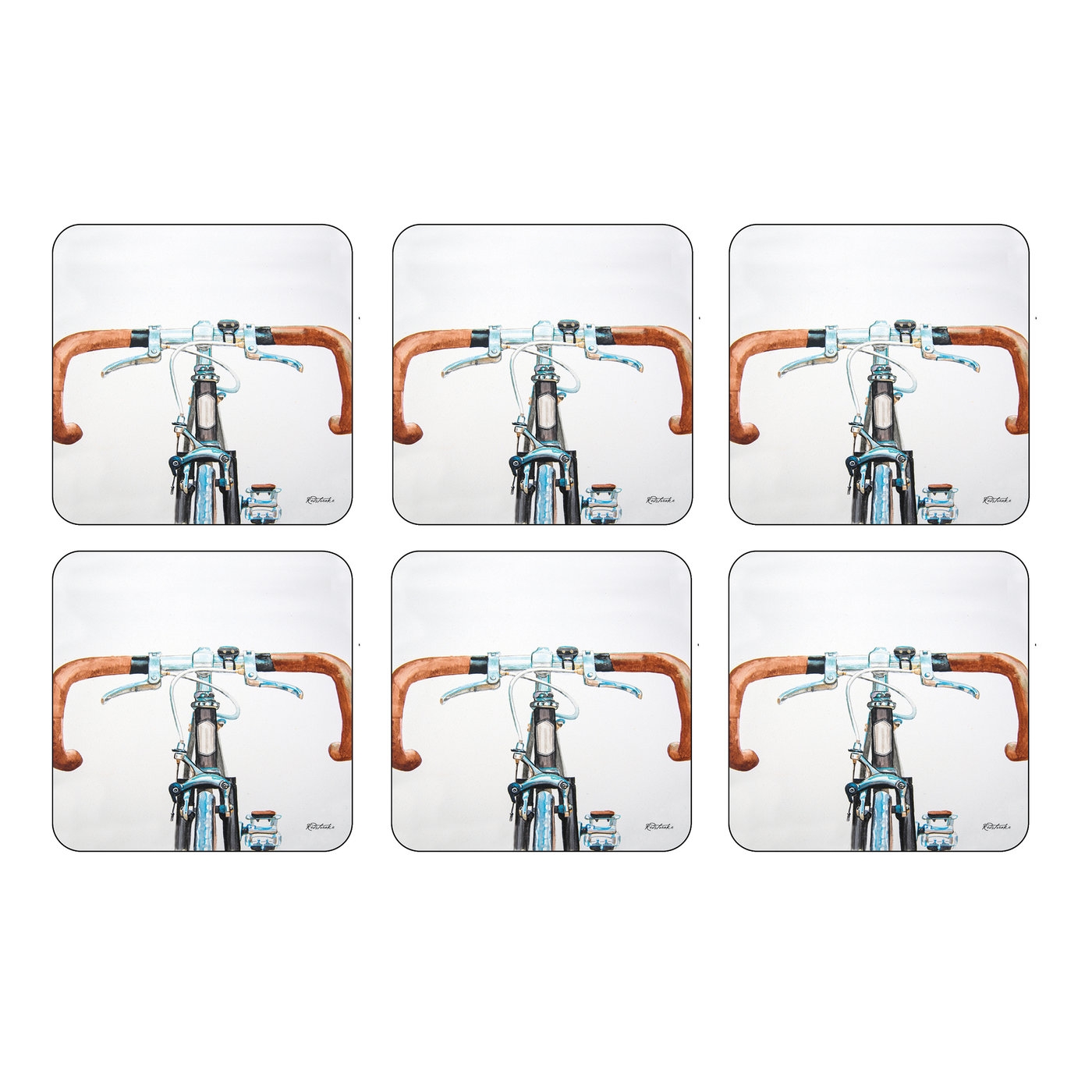 Bicycle Set of 6 Coasters image number null