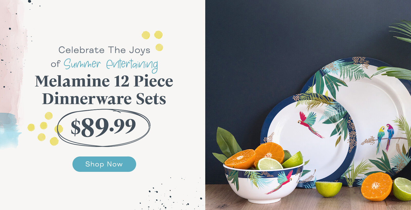 Melamine 12 Piece Sets $89.99