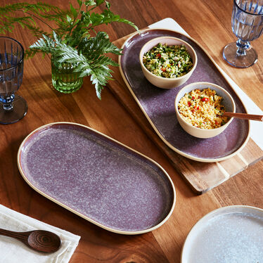 Minerals Medium Oval Platter, Amethyst
