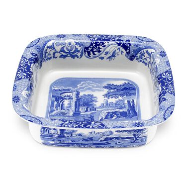 Blue Italian Square Dish Blue Italian Square Dish