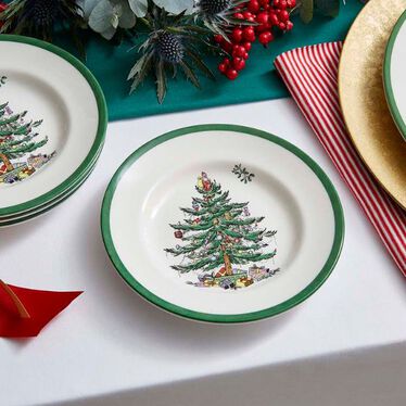 Christmas Tree Set of 4 Plates