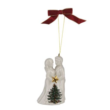 Christmas Tree Bride and Groom Ornament