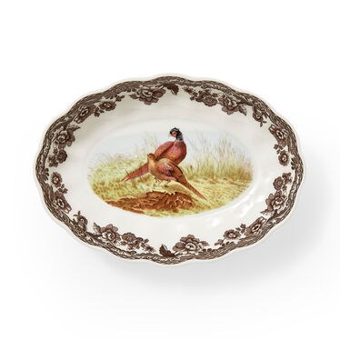 Woodland Pheasant Oval Fluted Dish