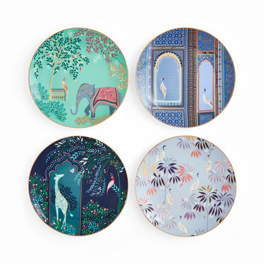 Sara Miller Sara Miller India Set of 4 Cake Plates Sara Miller Sara Miller India Set of 4 Cake Plates
