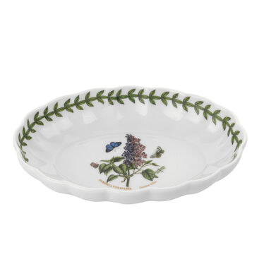 Botanic Garden 6 Inch Fluted Oval Dish, Garden Lilac