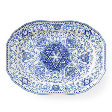 Judaica Oval Platter Judaica Oval Platter