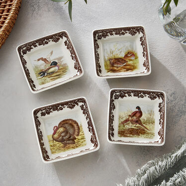 Woodland Set of 4 Square Dishes Woodland Set of 4 Square Dishes