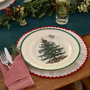 Christmas Tree Set of 4 Dinner Plates