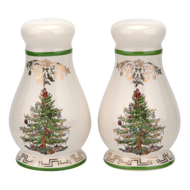 Christmas Tree Gold 4 Inch Salt and Pepper Shaker