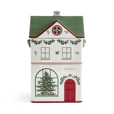 Christmas Tree Village Stacking Canister Christmas Tree Village Stacking Canister