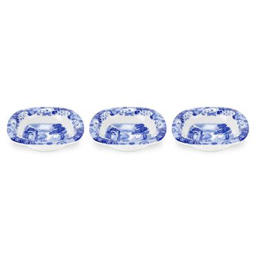 Blue Italian Set of Three Dip Bowls Blue Italian Set of Three Dip Bowls