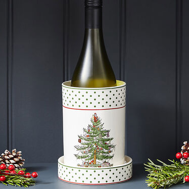 Christmas Tree Polka Dot Wine Chiller Set Christmas Tree Polka Dot Wine Chiller Set