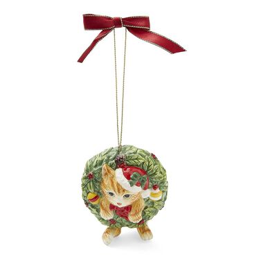 Christmas Tree Kittent In Wreath Ornament Christmas Tree Kittent In Wreath Ornament