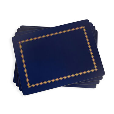 Classic Midnight Blue Placemats Set of 4