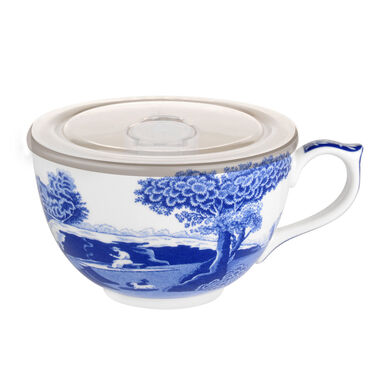Blue Italian Jumbo Cup with Lid