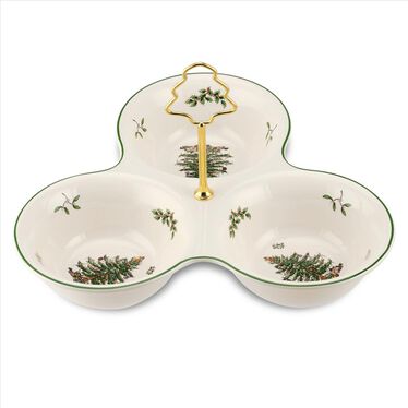 Christmas Tree 3-Section Server with Tree Handle