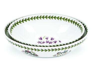 Botanic Garden Set of 2 Oval Nesting Bowls Botanic Garden Set of 2 Oval Nesting Bowls