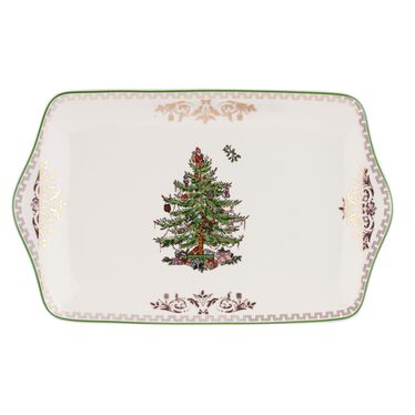 Christmas Tree Gold Dessert Tray