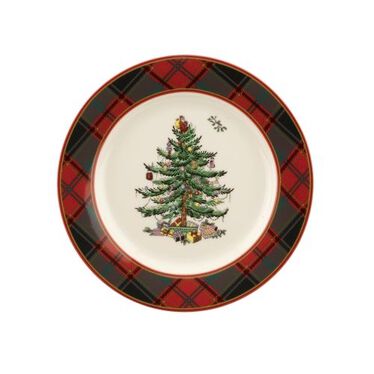 Christmas Tree Tartan 7.75 Inch Salad Plate Christmas Tree Tartan 7.75 Inch Salad Plate