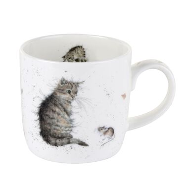 Wrendale Designs Cat and A Mouse 14 fl.oz. Mug, Cat & Mouse