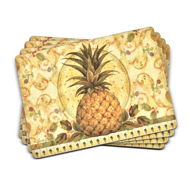 Golden Pineapple Placemats Set of 4