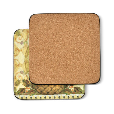 Golden Pineapple Coasters Set of 6