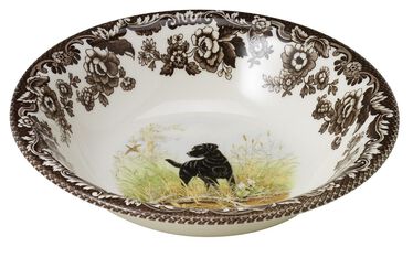 Woodland Ascot Cereal Bowl 8 Inch, Black Labrador Retriever