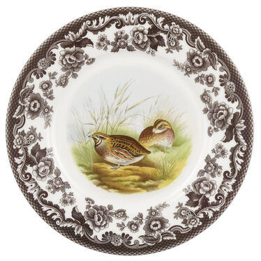 Woodland Luncheon Plate 9 Inch, Quail Woodland Luncheon Plate 9 Inch, Quail