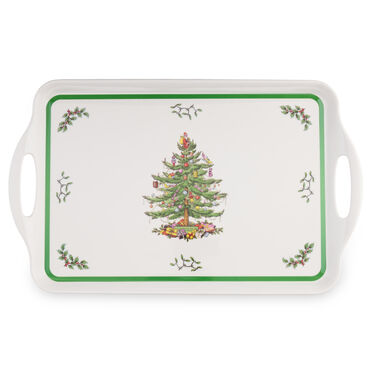 Christmas Tree Large Melamine Handled Tray Christmas Tree Large Melamine Handled Tray