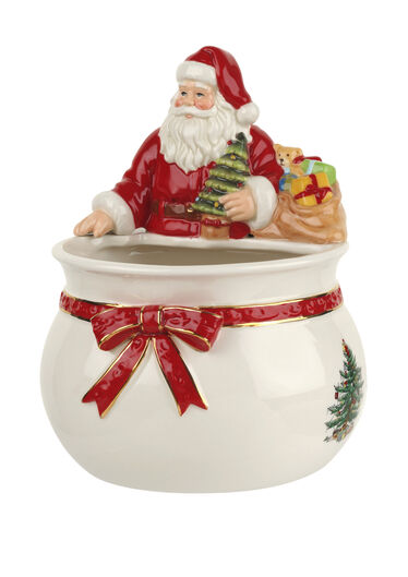 Christmas Tree Santa 7.75 Inch Candy Bowl Christmas Tree Santa 7.75 Inch Candy Bowl