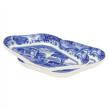 Blue Italian Pickle Dishes Set of 2