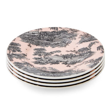 Zoological Gardens Set of 4 Tea Plates Zoological Gardens Set of 4 Tea Plates