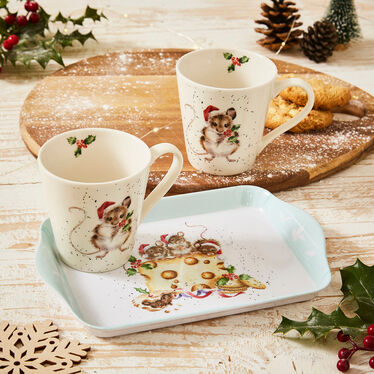 Wrendale Designs Holly Jolly Mug & Tray Set