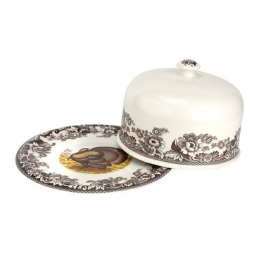 Woodland 2 Piece Serving Platter & Dome, Turkey Woodland 2 Piece Serving Platter & Dome, Turkey