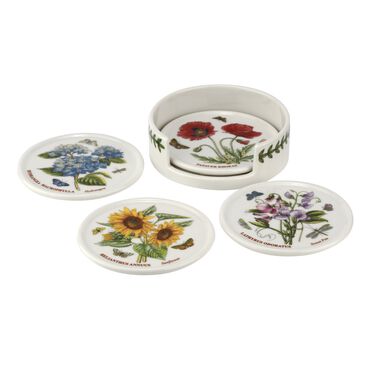 Botanic Garden Ceramic Coasters with Holder Botanic Garden Ceramic Coasters with Holder