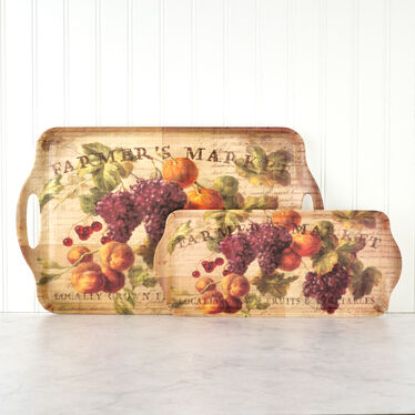 Abundant Fall Large Melamine Handled Tray