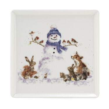 Wrendale Designs Snowman Square Plate Wrendale Designs Snowman Square Plate