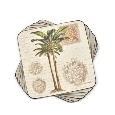 Vintage Palm Study Set of 6 Coasters