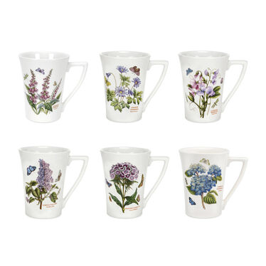 Botanic Garden Set of 6 Mandarin Shape Mugs