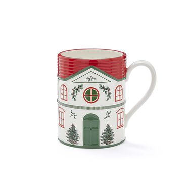 Christmas Tree Village Red Mug