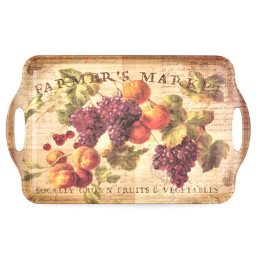 Abundant Fall Large Melamine Handled Tray