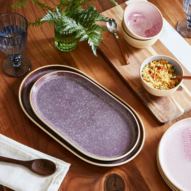 Minerals Large Oval Platter, Amethyst