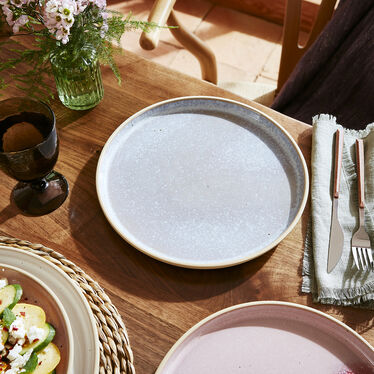 Minerals Dinner plate, Aquamarine Minerals Dinner plate, Aquamarine