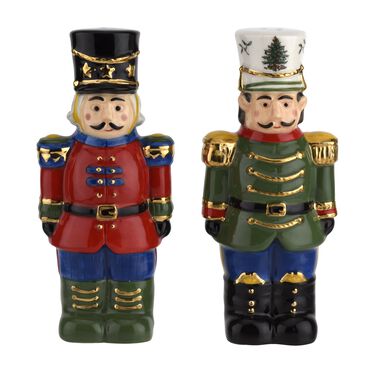 Christmas Tree 4.5 Inch Nutcracker Salt & Pepper Shakers Christmas Tree 4.5 Inch Nutcracker Salt & Pepper Shakers